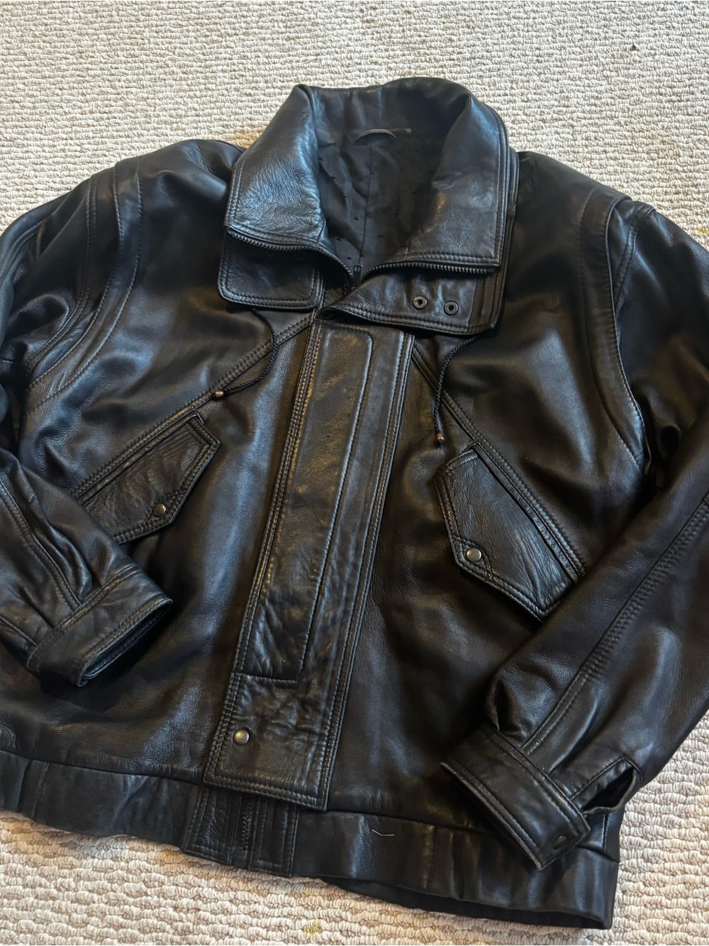 Men's Black Genuine Leather Jacket
